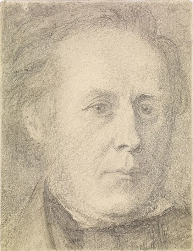 Portrait Of Major Calder Campbell Wall Art by Dante Gabriel Rossetti - High-Resolution Digital Print