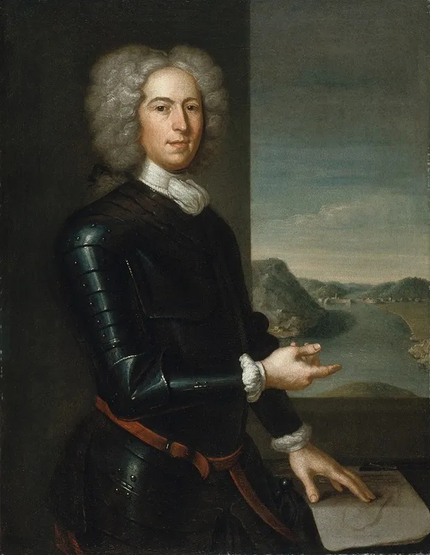 Portrait Of Major General Paul Mascarene Wall Art by John Smibert - High-Resolution Digital Print