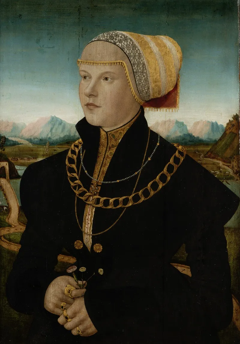 Portrait Of Margarete Stralenberg Nee Stalburg Wall Art by Conrad Faber von Kreuznach - High-Resolution Digital Print