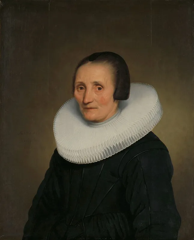 Portrait Of Margaretha De Geer 1585 1672 Wall Art by Jacob Gerritsz Cuyp - High-Resolution Digital Print