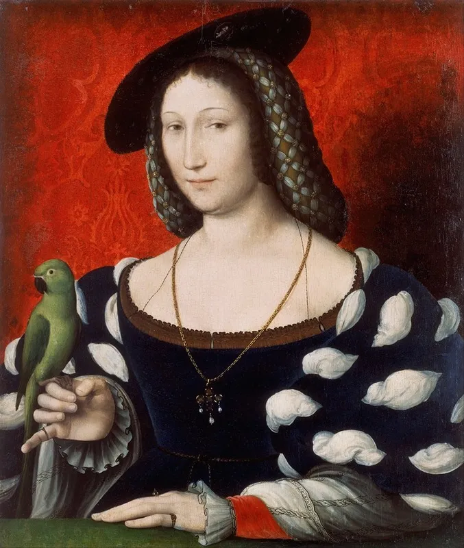 Portrait Of Marguerite Of Navarre Wall Art by Jean Clouet - High-Resolution Digital Print