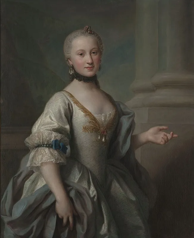 Portrait Of Maria Amalia Fryderyka Mniszech Nee Bruhl 1737 1772