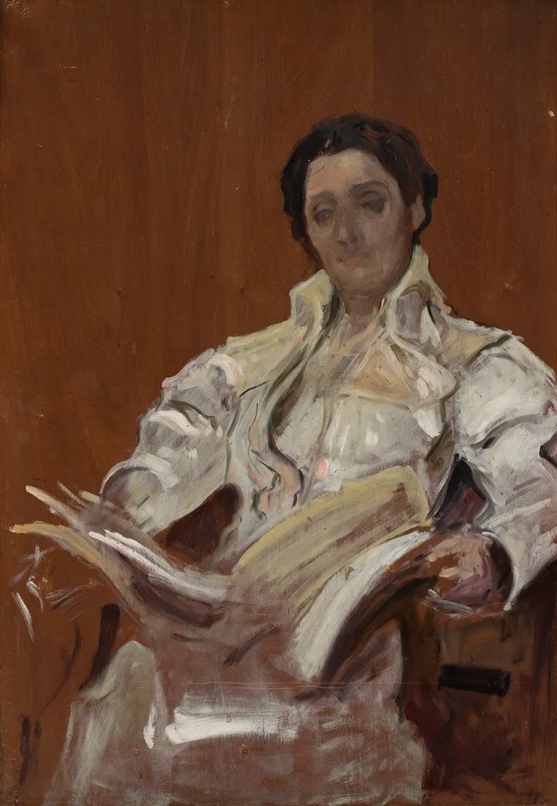 Portrait Of Maria Fabijanska Nee Sokolowska Artists Wife Wall Art by Stanisław Ignacy Fabijański - High-Resolution Digital Print