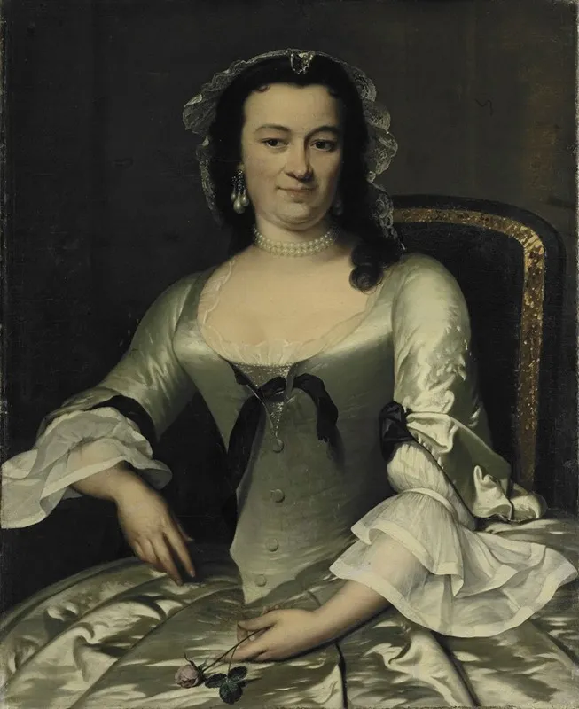 Portrait Of Maria Henriette Van De Pol Wife Of Willem Sautijn Wall Art by Frans van der Mijn - High-Resolution Digital Print