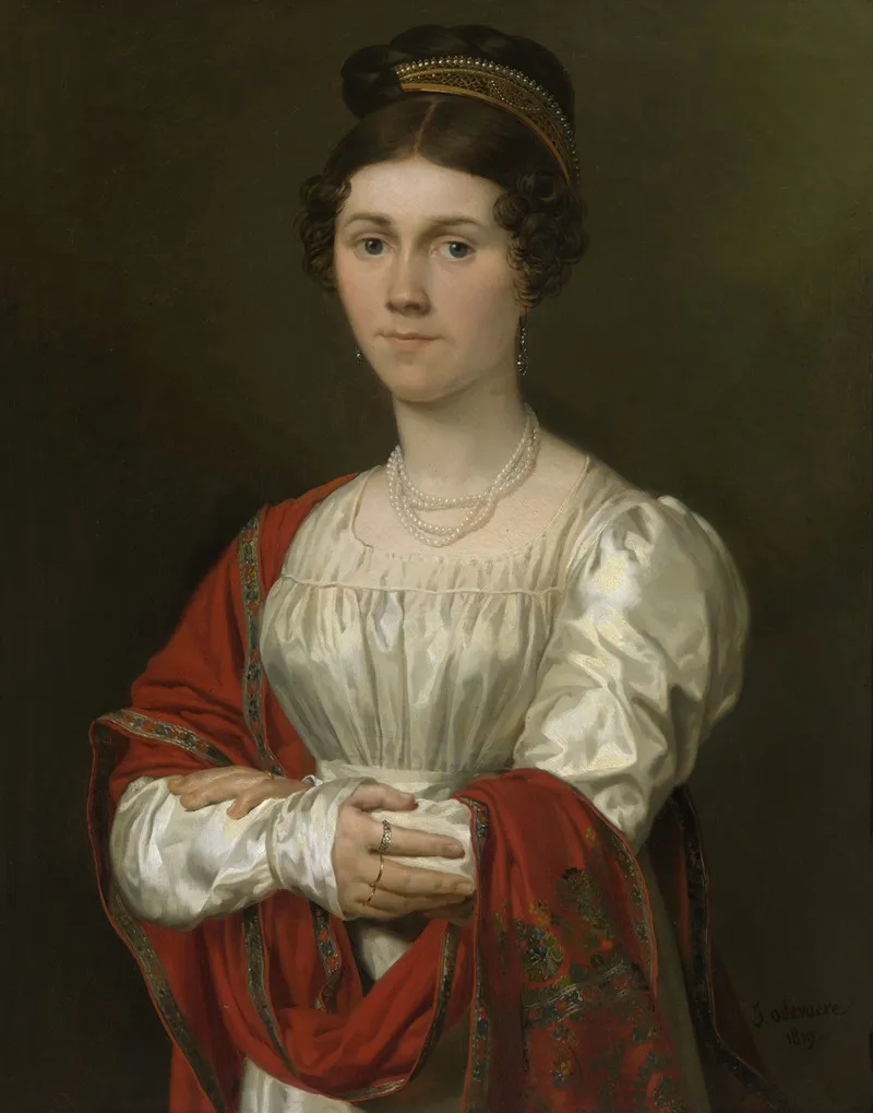 Portrait Of Maria Jozefa Pavot Wall Art by Joseph Denis Odevaere - High-Resolution Digital Print
