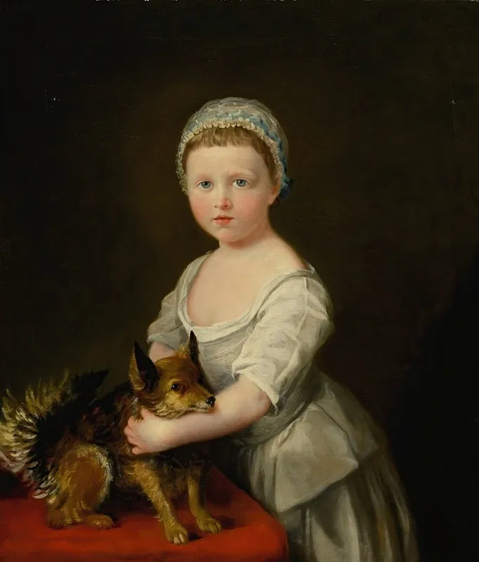 Portrait Of Maria Later Marchioness Of Hereford When A Child Wall Art by François-Xavier Vispré - High-Resolution Digital Print