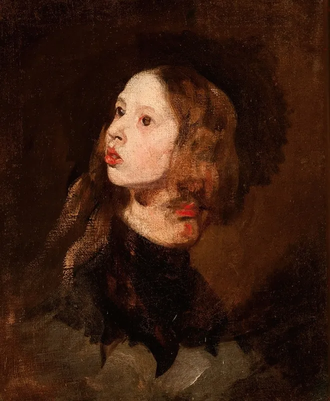 Portrait Of Maria Michalowska Wall Art by Piotr Michałowski - High-Resolution Digital Print