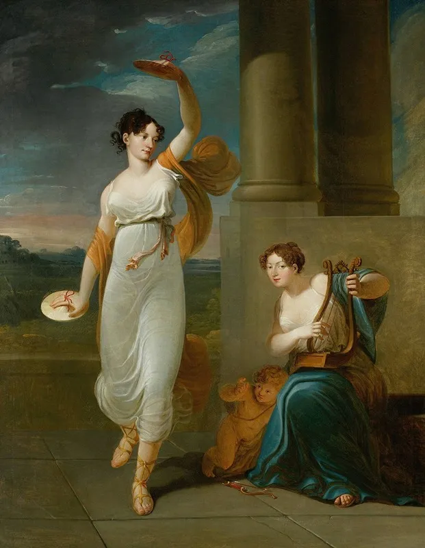 Portrait Of Maria Mirska Barbara Szumska And Adam Napoleon Mirski