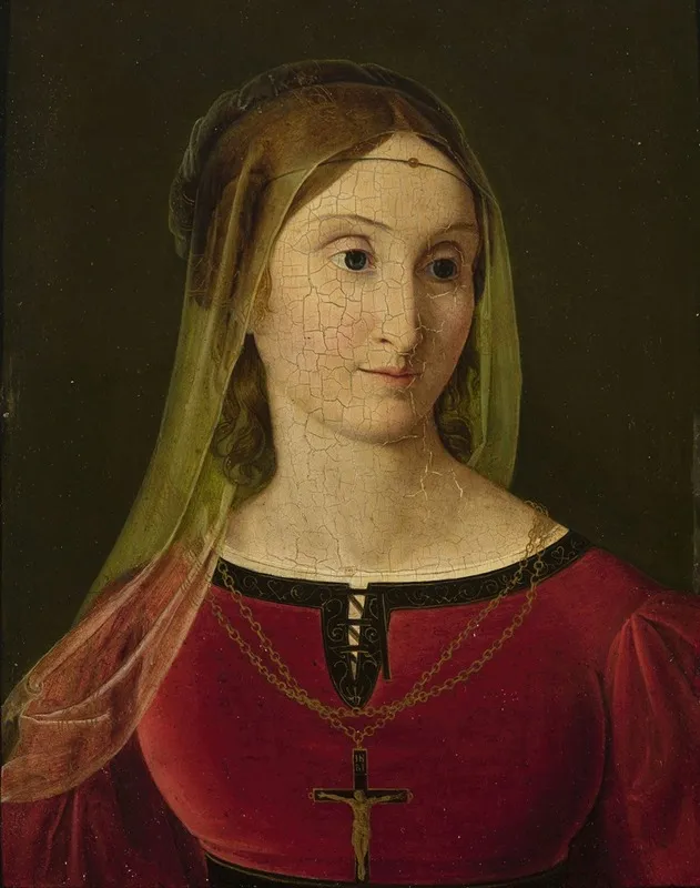 Portrait Of Maria Potocka Nee Rzewuska Wall Art by Friedrich Wilhelm Schadow - High-Resolution Digital Print