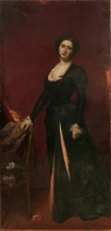 Portrait Of Maria Reyna De Fernandez Blanco Wall Art by Carolus-Duran - High-Resolution Digital Print