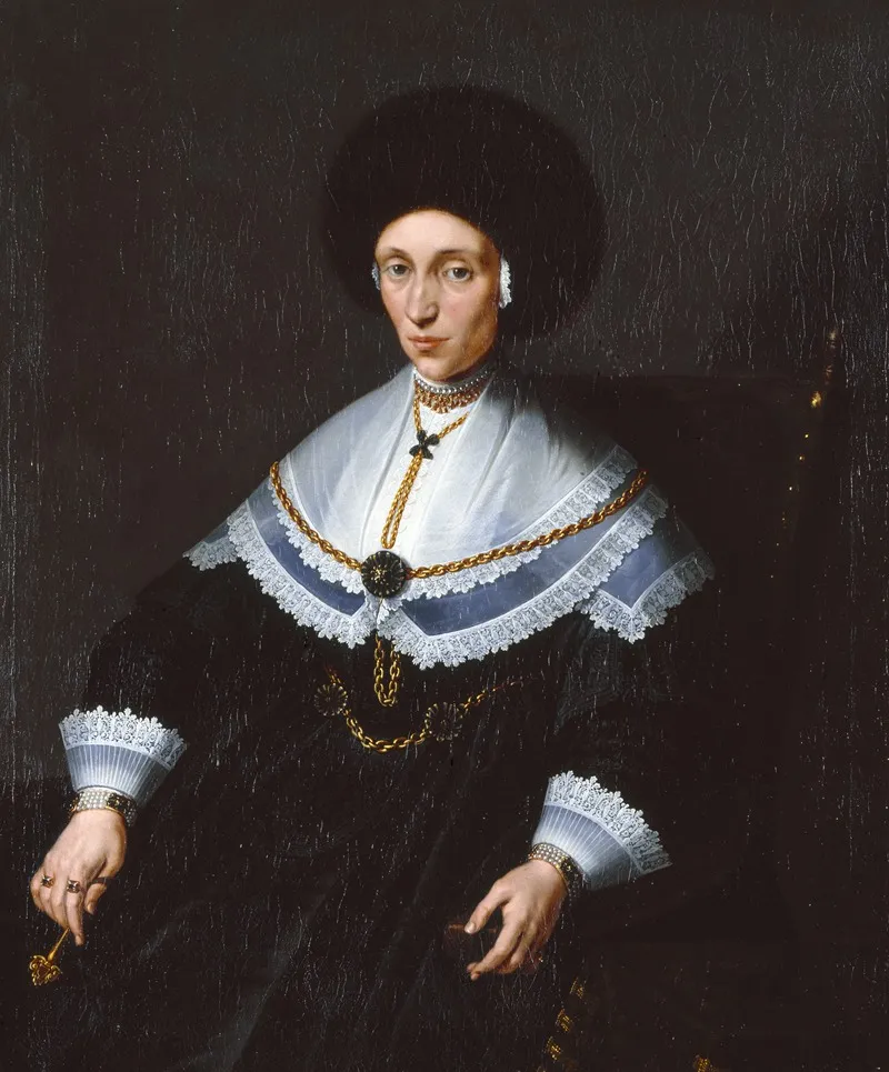 Portrait Of Maria Salome Von Stalburg 1602 1646 Wife Of Johann Maximilian Zum Jungen Wall Art by Jeremias van Winghe - High-Resolution Digital Print