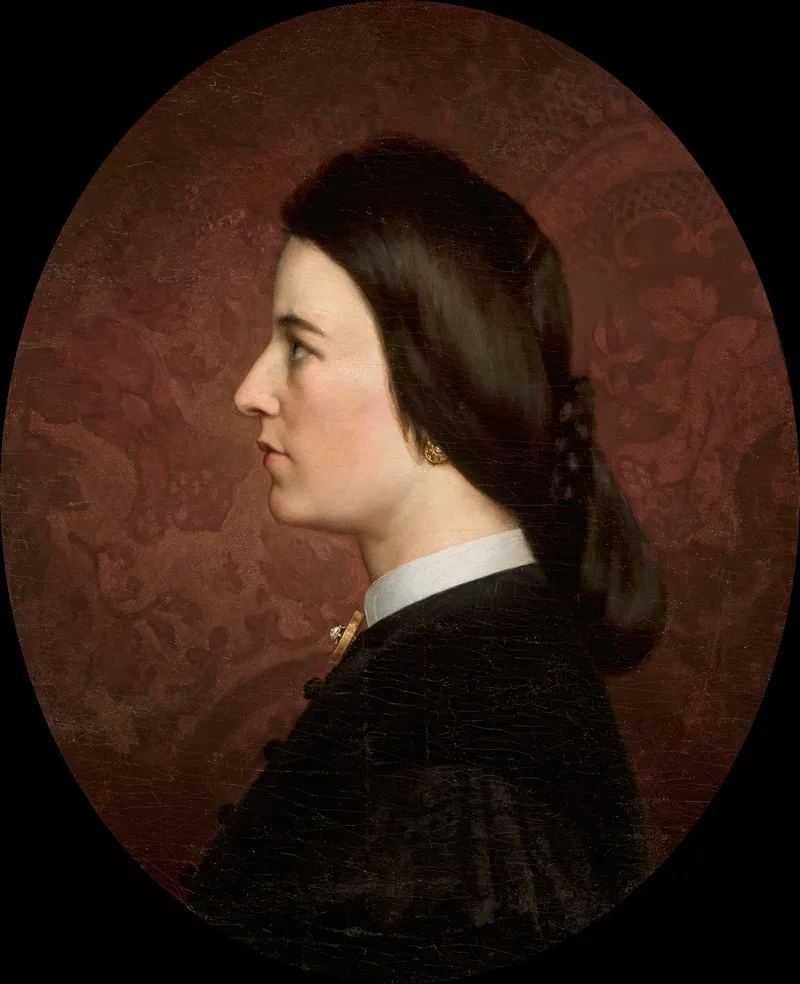 Portrait Of Maria Sawiczewska Artists Sister Wall Art by Artur Grottger - High-Resolution Digital Print