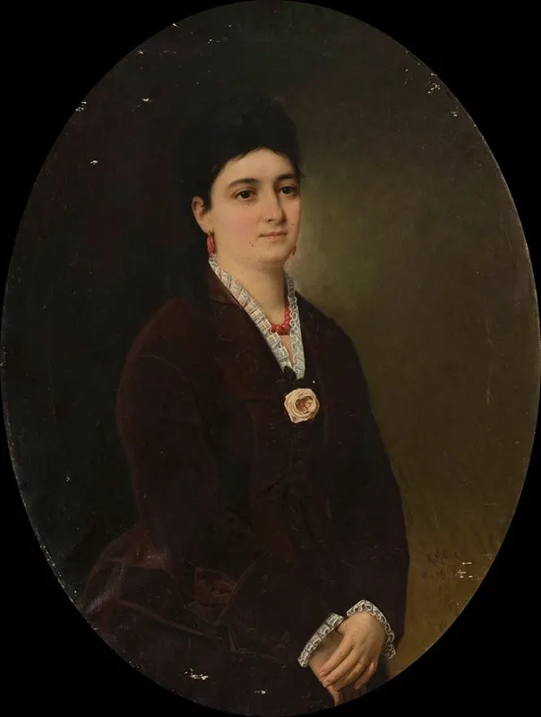 Portrait Of Maria Sedziak Nee Zyzniewska Wall Art by Karol Miller - High-Resolution Digital Print