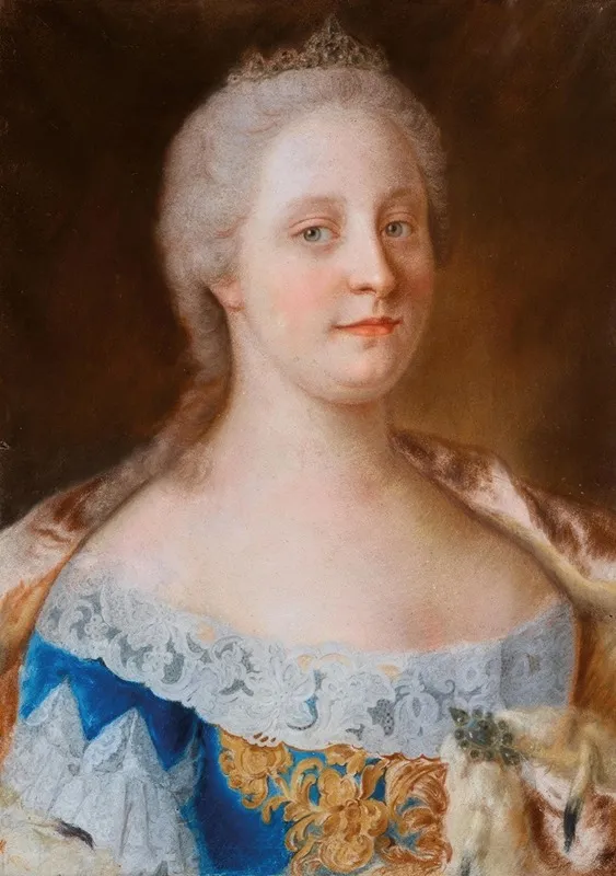 Portrait Of Maria Theresia Of Austria Wall Art by Habsburg Court Painter - High-Resolution Digital Print