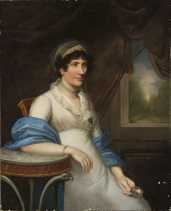 Portrait Of Marianna Dembinska Nee Moszynska Wall Art by Joseph Karl Stieler - High-Resolution Digital Print