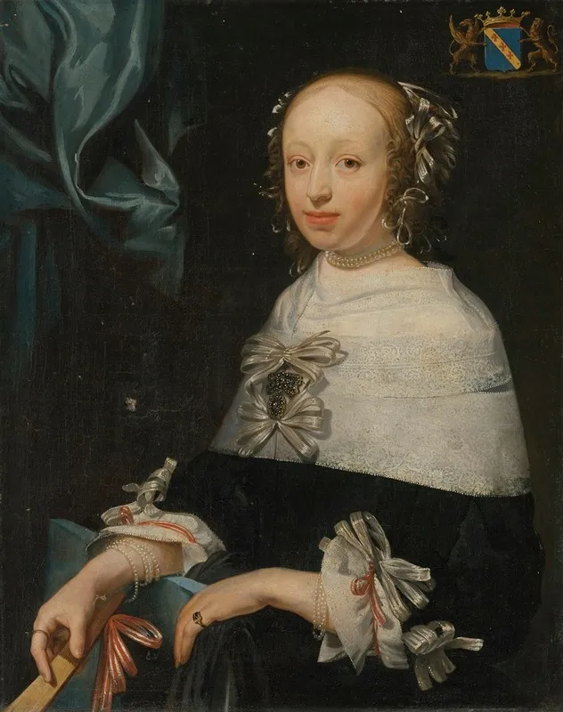 Portrait Of Marie Anne Cousebant D 1725 Wall Art by Matthijs Naiveu - High-Resolution Digital Print