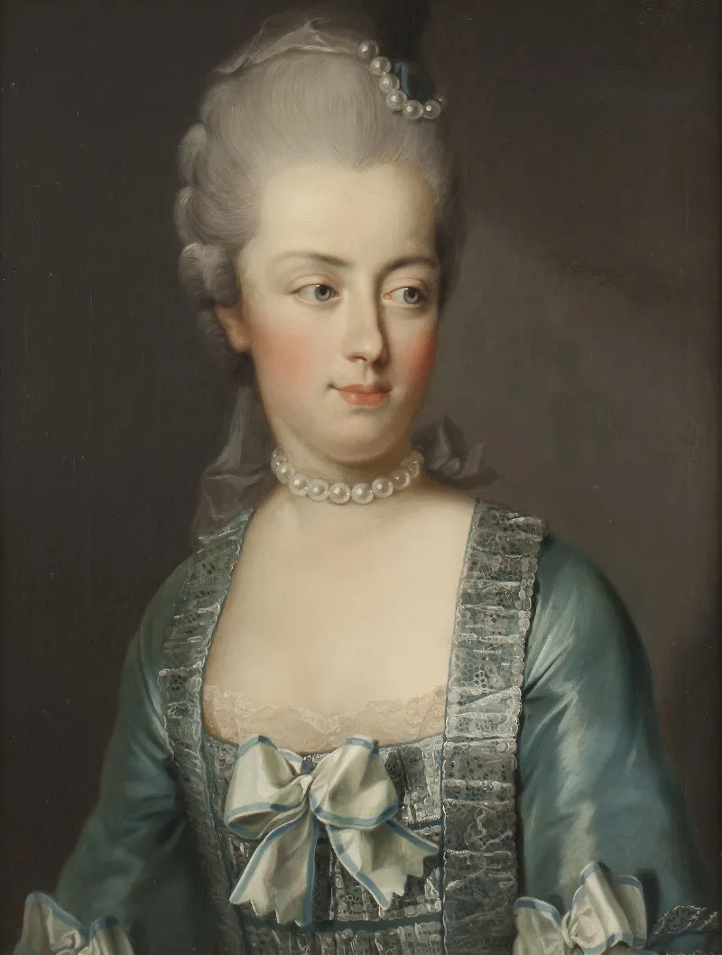 Portrait Of Marie Antoinette 1755 1793 2 Wall Art by Joseph Hickel - High-Resolution Digital Print