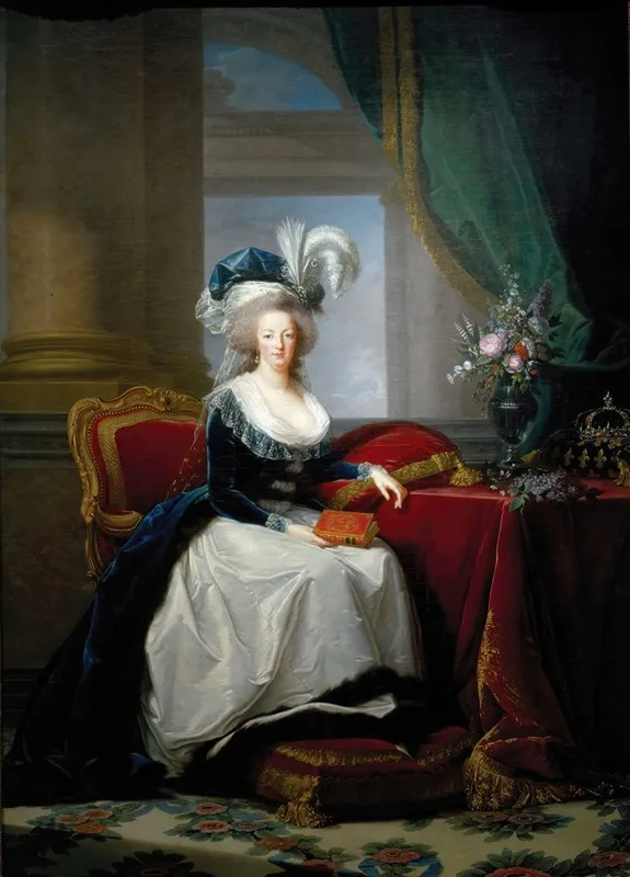 Portrait Of Marie Antoinette Queen Of France Wall Art by Elisabeth Louise Vigée Le Brun - Canvas Print