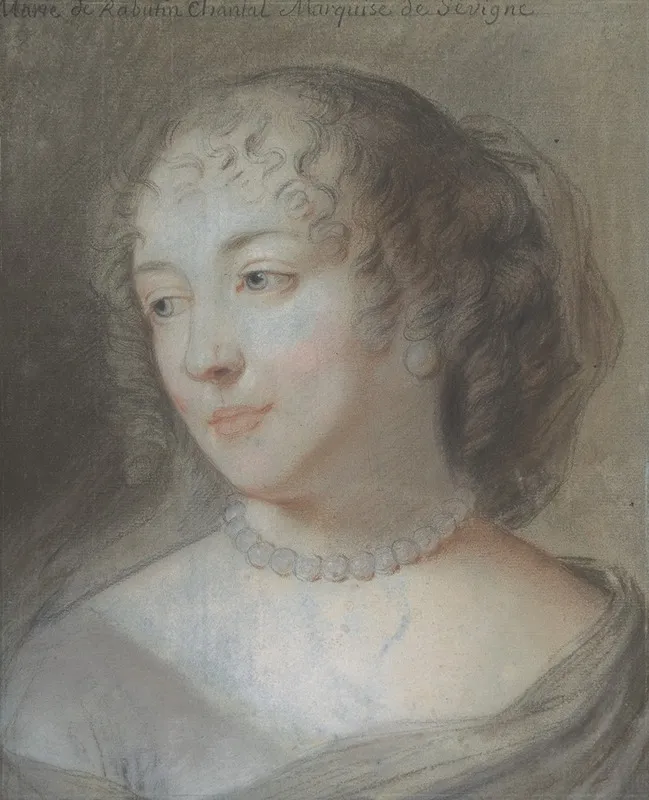 Portrait Of Marie De Rabutin Chantal Marquise De Sevigne Wall Art by After Claude Lefèbvre - High-Resolution Digital Print