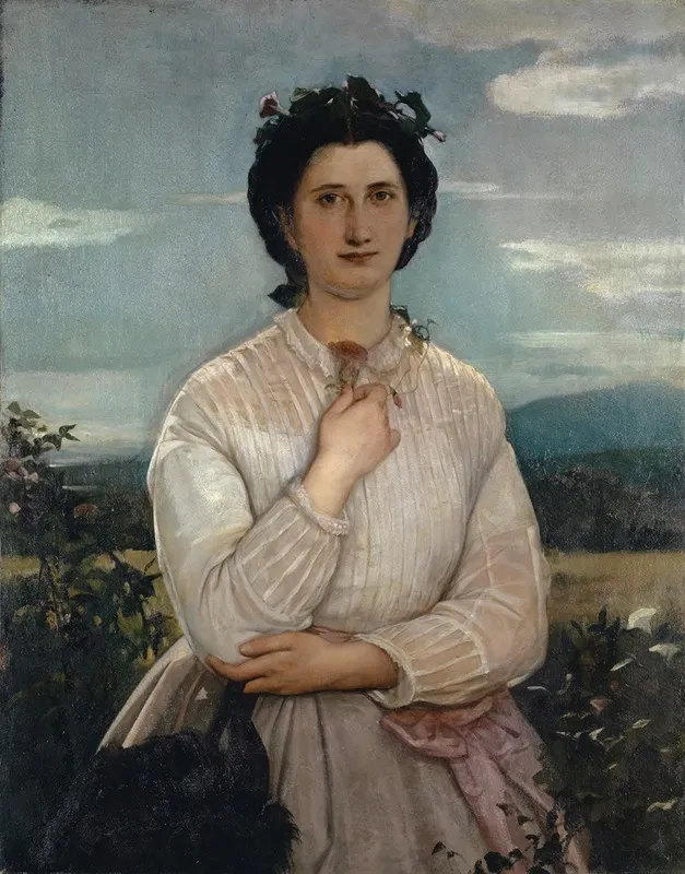 Portrait Of Marie Elisabeth Brustlein Future Wife Of The Artist