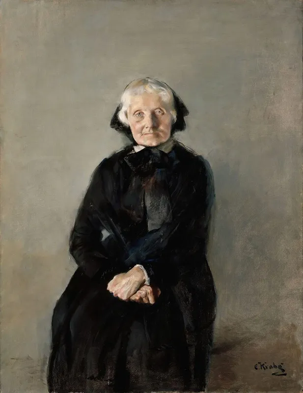 Portrait Of Marie Krohg The Artists Aunt
