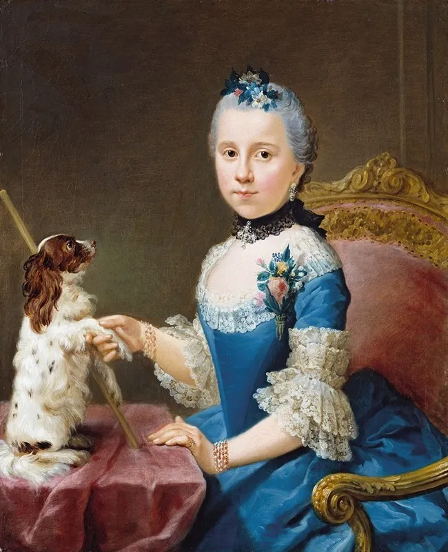 Portrait Of Marie Sophie Friedericke Von Holzhausen Wall Art by Johann Georg Ziesenis - High-Resolution Digital Print