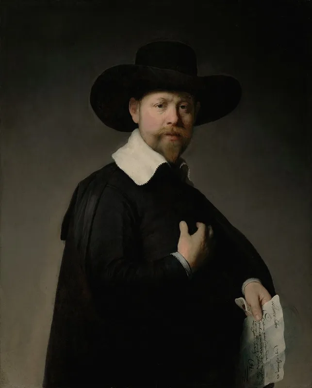Portrait Of Marten Looten Wall Art by Rembrandt van Rijn - High-Resolution Digital Print