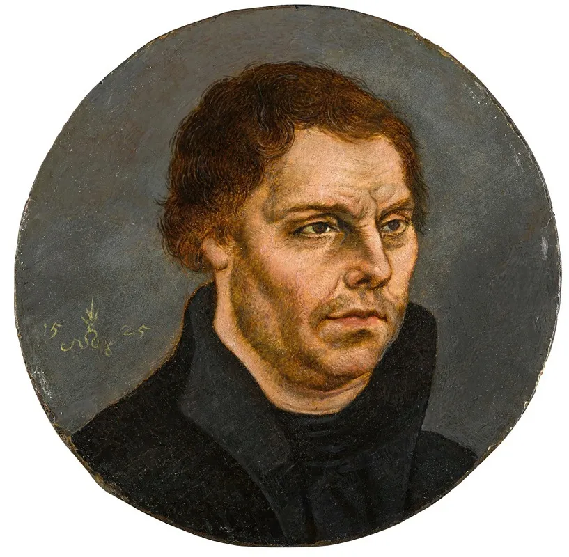 Portrait Of Martin Luther 1483 1546 2 Wall Art by Follower of Lucas Cranach the Elder - High-Resolution Digital Print