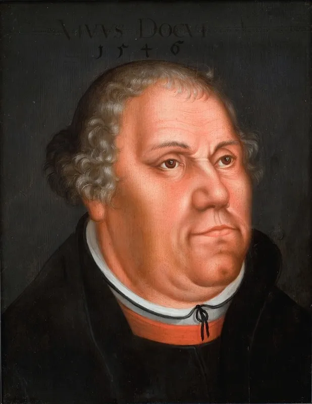 Portrait Of Martin Luther 1483 1546 Wall Art by Lucas Cranach the Younger - High-Resolution Digital Print