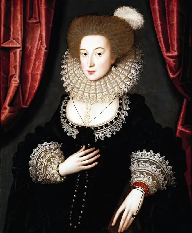 Portrait Of Mary Radclyffe Wall Art by William Larkin - High-Resolution Digital Print