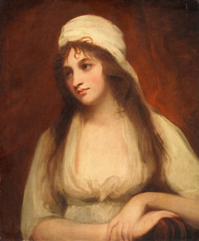 Portrait Of Mary Tighe 1747 1791 Poet Wall Art by George Romney - High-Resolution Digital Print