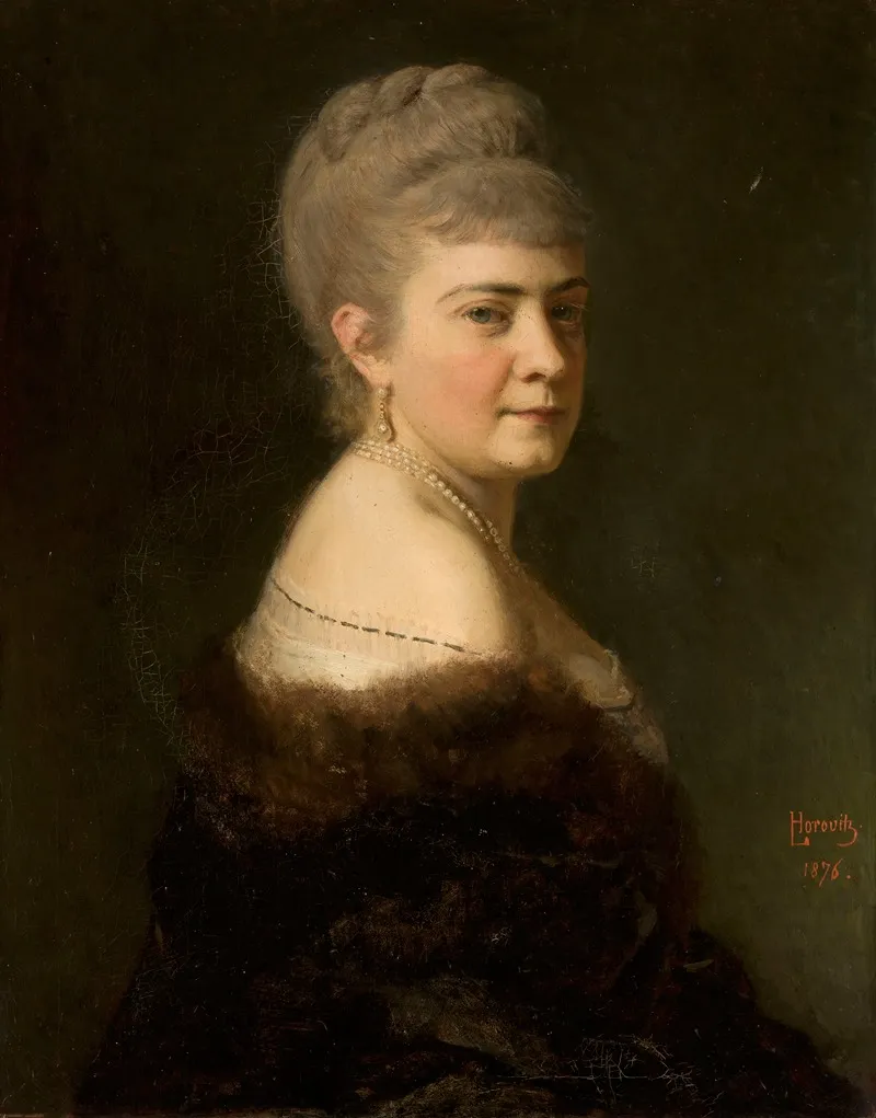 Portrait Of Melania Nee Jastrzebska 1 V Dunin 2 V Rawicz Wall Art by Leopold Horowitz - High-Resolution Digital Print