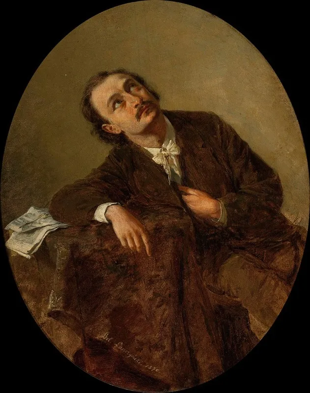 Portrait Of Michal Hertz Musician Wall Art by Bolesław Łaszczyński - High-Resolution Digital Print