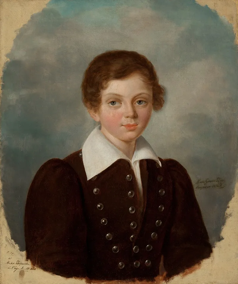 Portrait Of Michel Zbijewski At The Age Of 10 Wall Art by Marie Gomier-Prévot - High-Resolution Digital Print