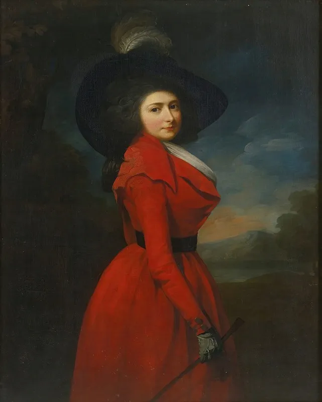 Portrait Of Miss Elizabeth Jemima Blake Wall Art by Martin Archer Shee - High-Resolution Digital Print