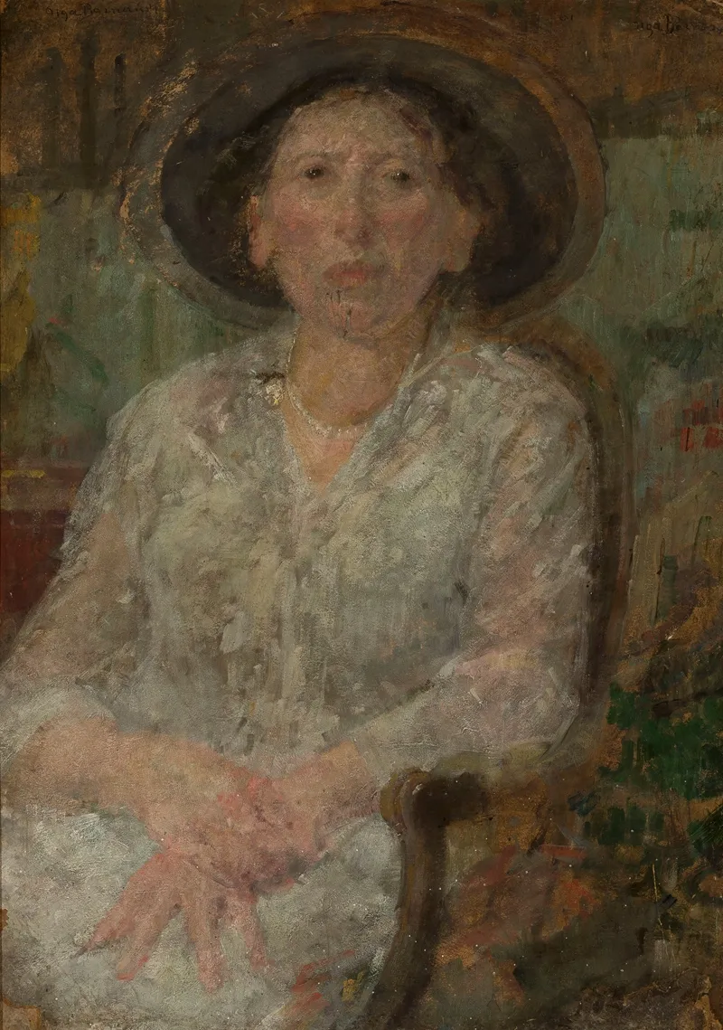 Portrait Of Miss Ellen Wall Art by Olga Boznanska - High-Resolution Digital Print