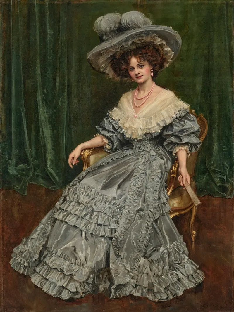 Portrait Of Miss Gertie Millar Later Countess Of Dudley Wall Art by Albert Henry Collings - High-Resolution Digital Print