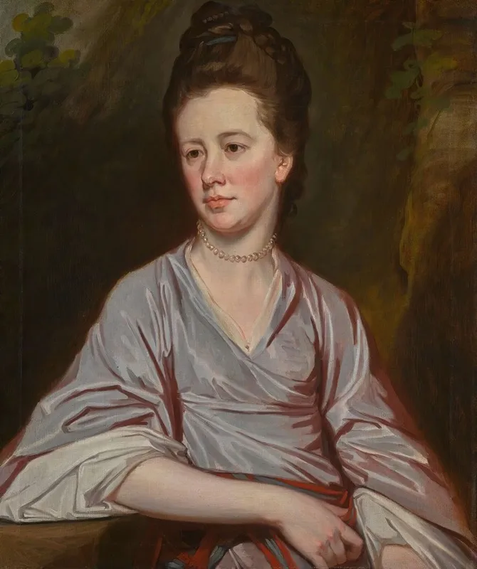 Portrait Of Miss Joan Knatchbull Wall Art by George Romney - High-Resolution Digital Print