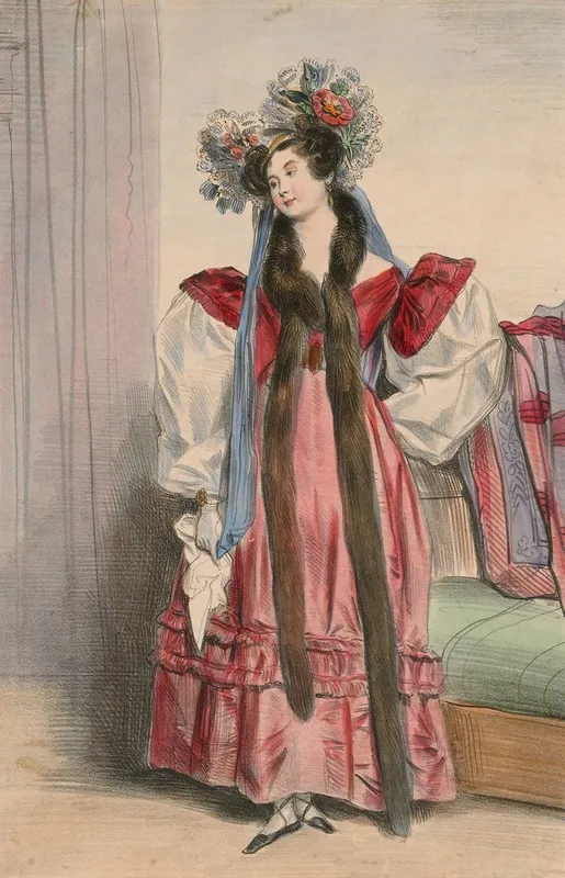 Portrait Of Mme Menessier Nodier From Alphabet Varie Choix De Costumes Dapres Nature