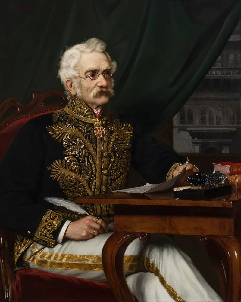 Portrait Of Moritz Kaiserfeld Von Blagatinschegg Wall Art by Josef Allmer - High-Resolution Digital Print