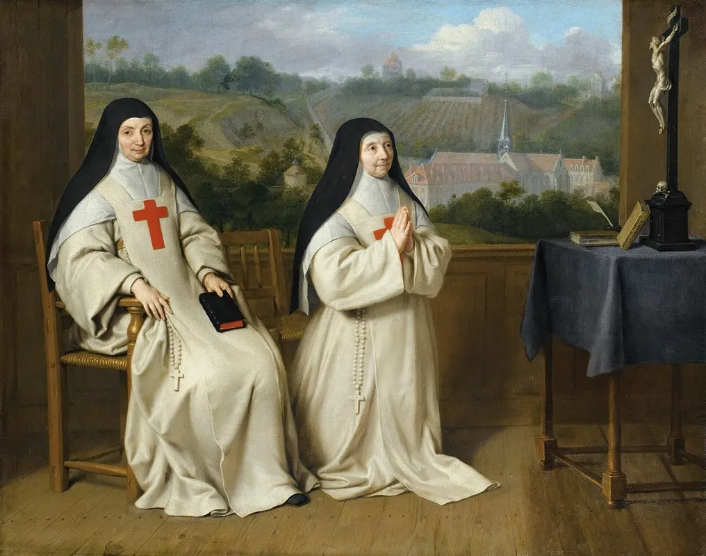 Portrait Of Mother Agnes And Sister Angelique From The Abbey Of Port Royal Des Champs