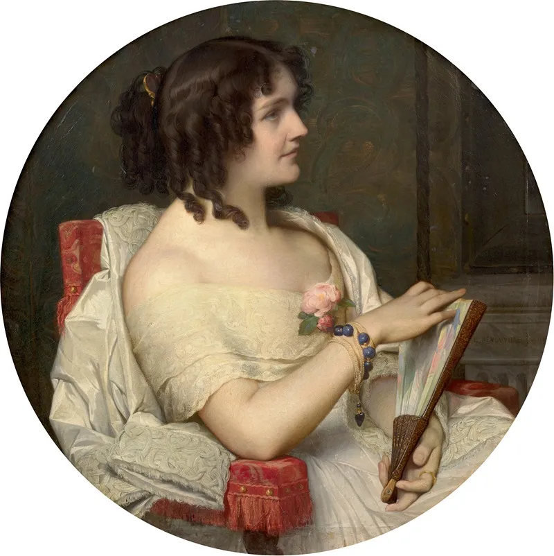 Portrait Of Mrs Adolphe Viollet Le Duc Wall Art by Léon Benouville - High-Resolution Digital Print