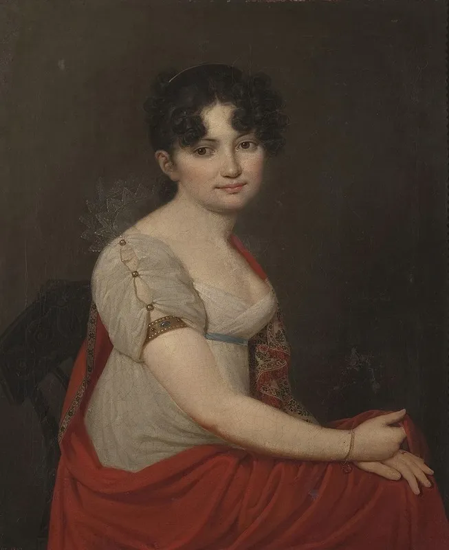 Portrait Of Mrs Dziekonska Generals Wife Wall Art by Jan Pfeifer - High-Resolution Digital Print