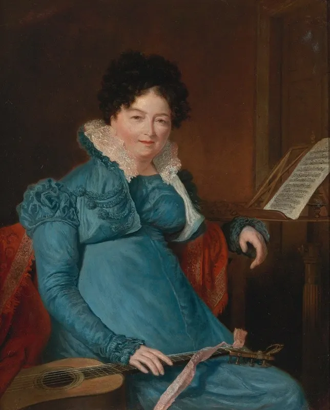 Portrait Of Mrs Edward Scheener Wall Art by Jacques-Laurent Agasse - High-Resolution Digital Print