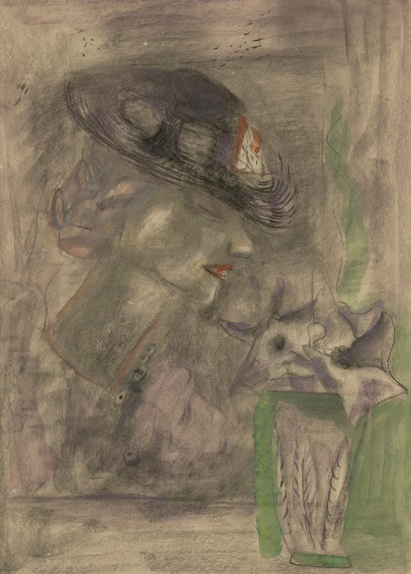 Portrait Of Mrs Elisabeth Curtis Wall Art by Frances Hodgkins - High-Resolution Digital Print