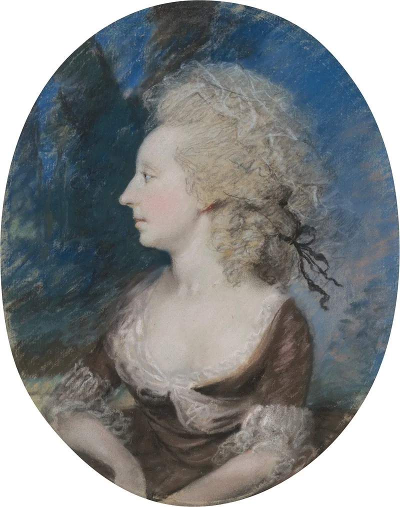 Portrait Of Mrs Fitzherbert Wife Of George Iv Wall Art by James Sharples - High-Resolution Digital Print