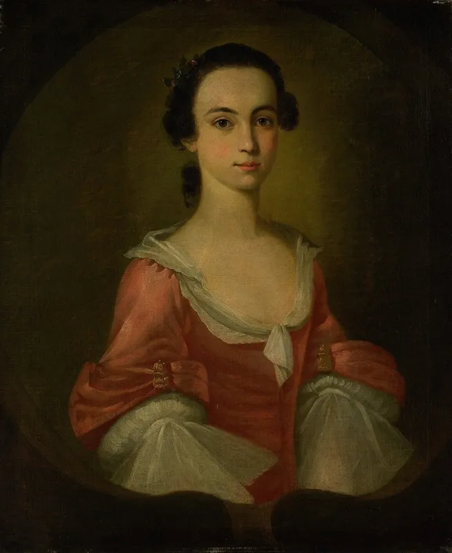 Portrait Of Mrs Gardner Greene Wall Art by Jeremiah Theus - High-Resolution Digital Print