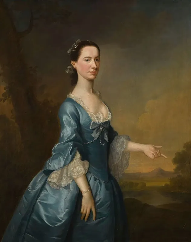 Portrait Of Mrs Hannah Maria Edmunds Nee Offley Wall Art by Joseph Samuel Webster - High-Resolution Digital Print