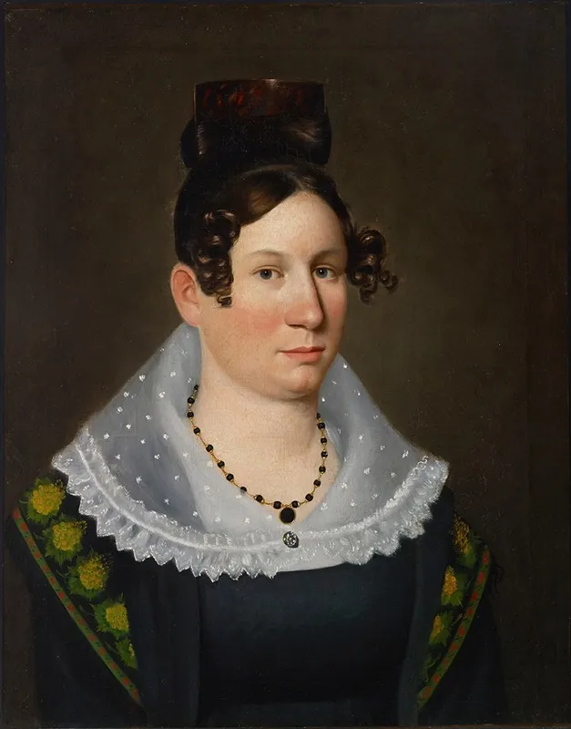 Portrait Of Mrs John H Sanders Wall Art by Alexander Bradford - High-Resolution Digital Print
