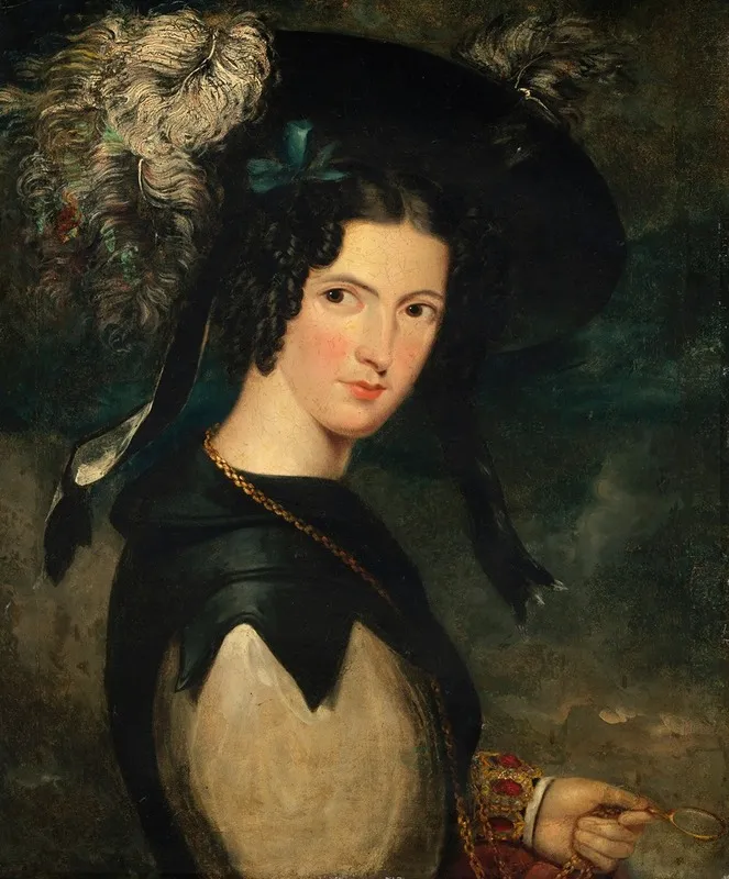 Portrait Of Mrs John O Keefe Wife Of The Artist Wall Art by John O'Keeffe - High-Resolution Digital Print